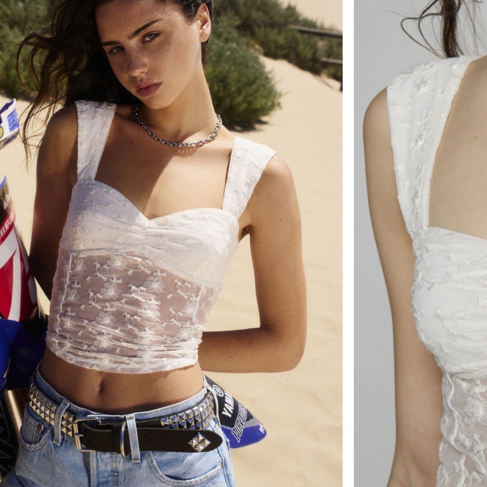 White lace Urban outfitters top